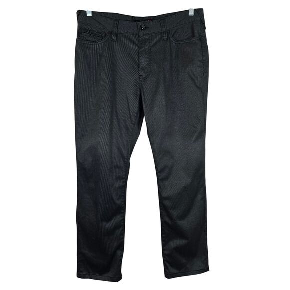 F G by Guess Black Korbin Slim Fit Pants Size 34 Micro White Stripe Dress Men's - Picture 1 of 10